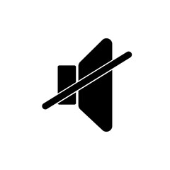 No Sound vector icon on white color.