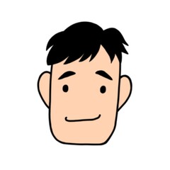 男性の顔のイラスト