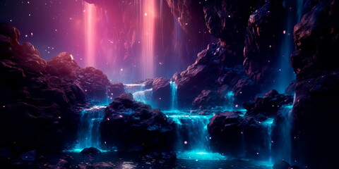 Stardust Waterfall: featuring a cascading waterfall of stardust in various magical colors.