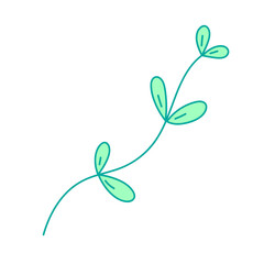 tiny plant liana hand drawn 
