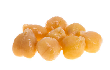 boiled chickpeas isolated