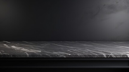 3d copy space concept, Empty table marble black countertop in background