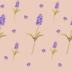 Lavender seamless patterns. Perfect ornament for fashion fabric or other printable covers