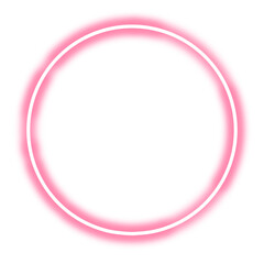 pink circle neon frame
