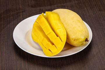 Tropical fruit - ripe yellow mango