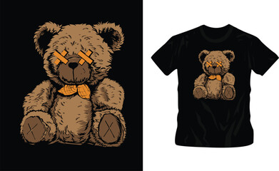 Cool trendy streetwear t-shirt design editable template