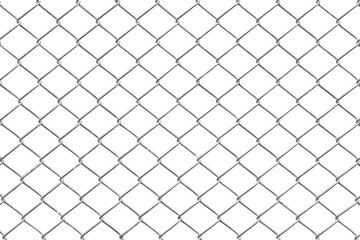 Chain link fencing isolated on transparency background.