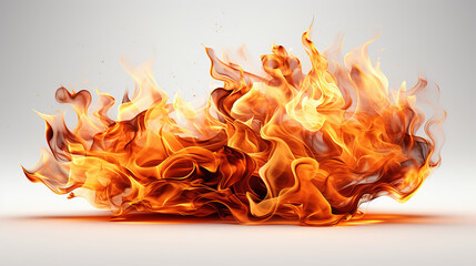 Dynamic and Intense Fire Render with Flames