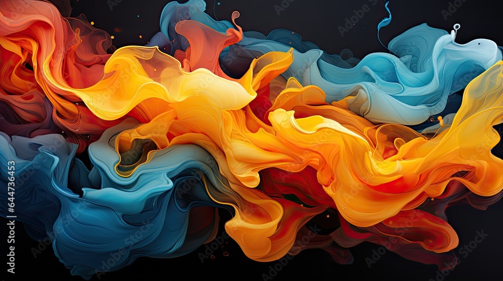 Aufkleber chromatic flow: the elegance of liquify abstraction. generated by ai.