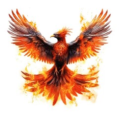 phoenix bird with flame around