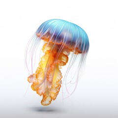 jelly fish illustration on white