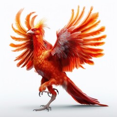 phoenix bird with flame around