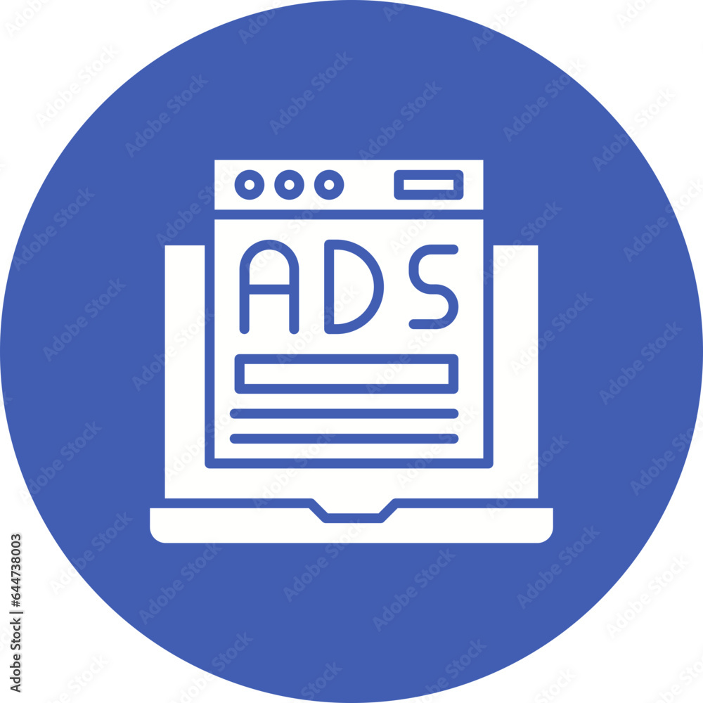 Poster online ads icon