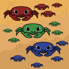 crab mascot vector icon