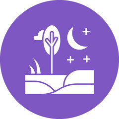 Moon Landscape Icon