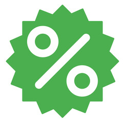 discount icon with green color background 