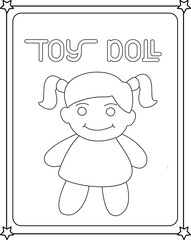 vector graphic illustration of car for education children's coloring book