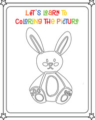 vector graphic illustration of car for education children's coloring book