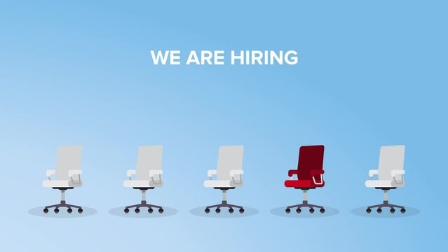 We are hiring, recruiting concept, resources job employment career jobless interview,
