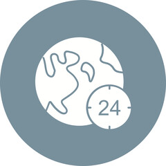 Obraz premium 24 Hours News Icon