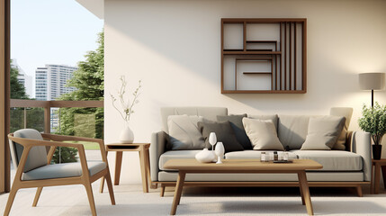 Modern Interior Design, 3D Render, 3D Illustration