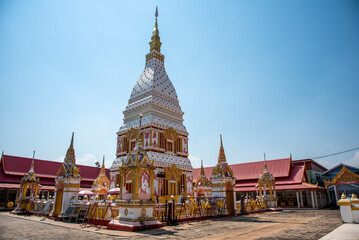 Wat Phra That Renu Nakhon Temple is the most famous landmark in Nakhon Phanom, Thailand