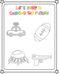 Naklejka premium vector graphic illustration of bicycle for education children's coloring book