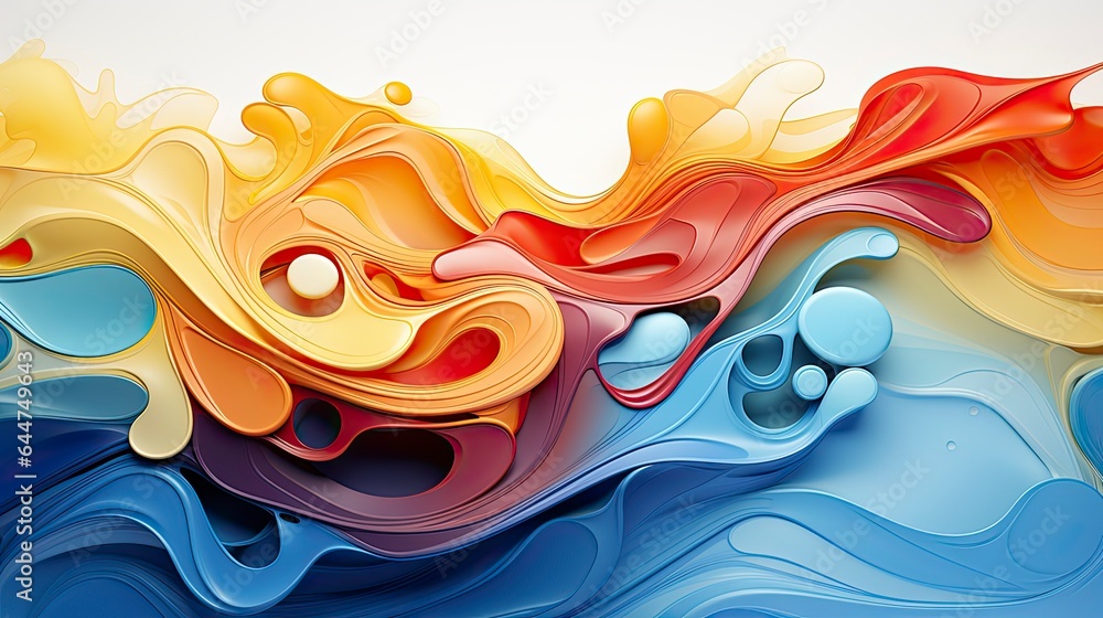 Poster aqua flux: liquid abstraction in motion. generated by ai.