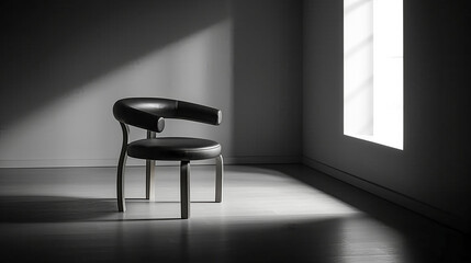 Minimal Interior Of Living Room with chair. AI Generated
