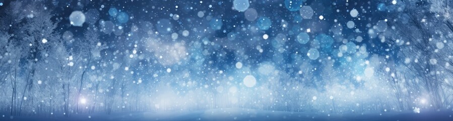 Winter themed banner with copy space for winter holidays like Christmas and New Year.