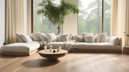 Modern Interior Design, 3D Render, 3D Illustration