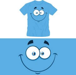 Obraz premium cartoon emoticons with cute happy sad angry expression shirt design editable template