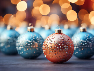 Captivating Christmas Ball Composition. Festive Brilliance with Christmas Balls