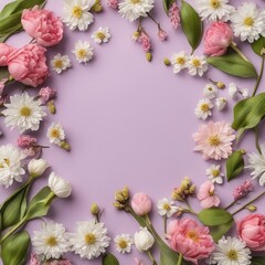 Naklejka na ściany i meble beautiful pink and white flowersbeautiful pink and white flowersspring background with beautiful flowers and pink tulips