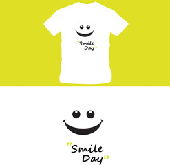 smile day cute lemon yellow t-shirt design editable template
