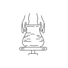 illustration of pottery crafts, vector art.