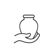 illustration of pottery crafts, vector art.