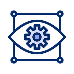 artificial intelligence technology icon symbol vector image. Illustration of artificial intelligence futuristic information human learning software design image