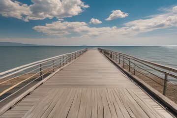 beautiful view of the seabeautiful view of the seawooden bridge over the sea