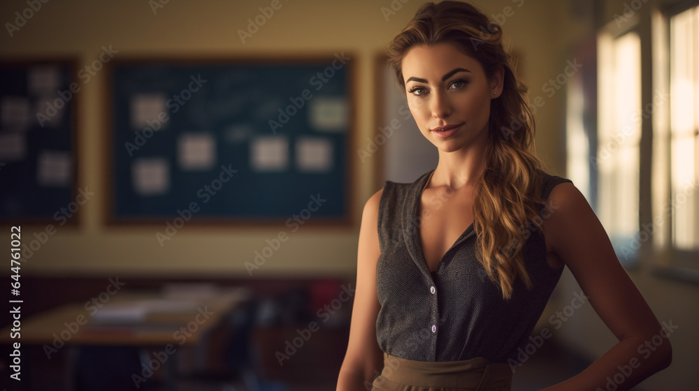 Wall mural Portrait of a Female Teacher