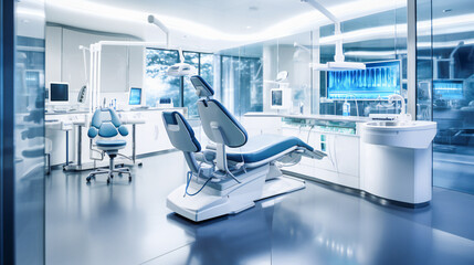 Fototapeta na wymiar Sterile Dentist Office Excellence. Safe and Comfortable Dentistry