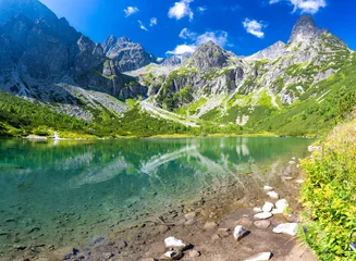 Deurstickers Tatra Zelene pleso lake in High Tatra mountains in Slovakia