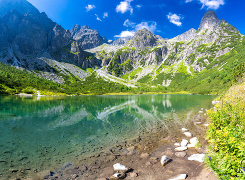 Fototapeta Zelene pleso lake in High Tatra mountains in Slovakia