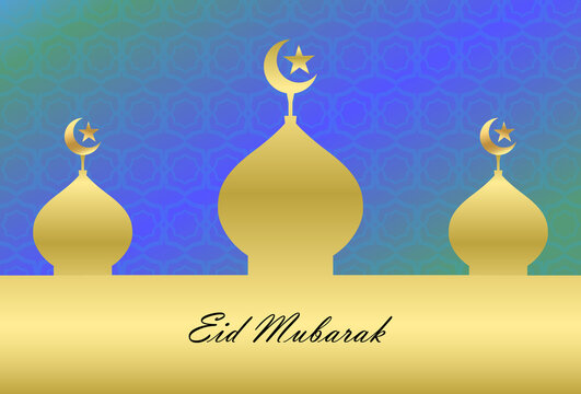 Eid mubarak greeting design. Vactor illustration