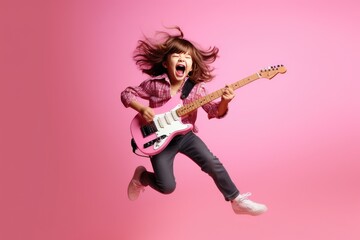 Little Girl Rocks Out on Electric Guitar