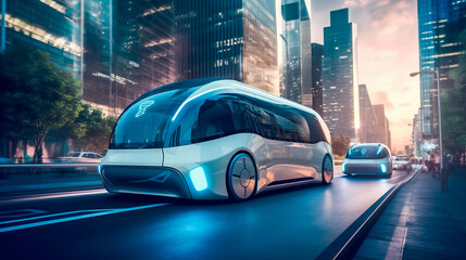 Future technology. smart car interface digital projection. AI Generated - obrazy, fototapety, plakaty