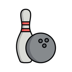 bowling icon vector design template simple and clean