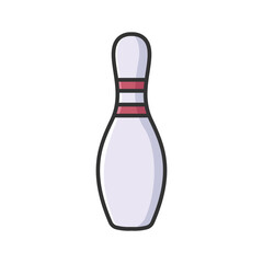 bowling icon vector design template simple and clean