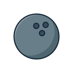 bowling icon vector design template simple and clean