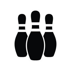 bowling icon vector design template simple and clean